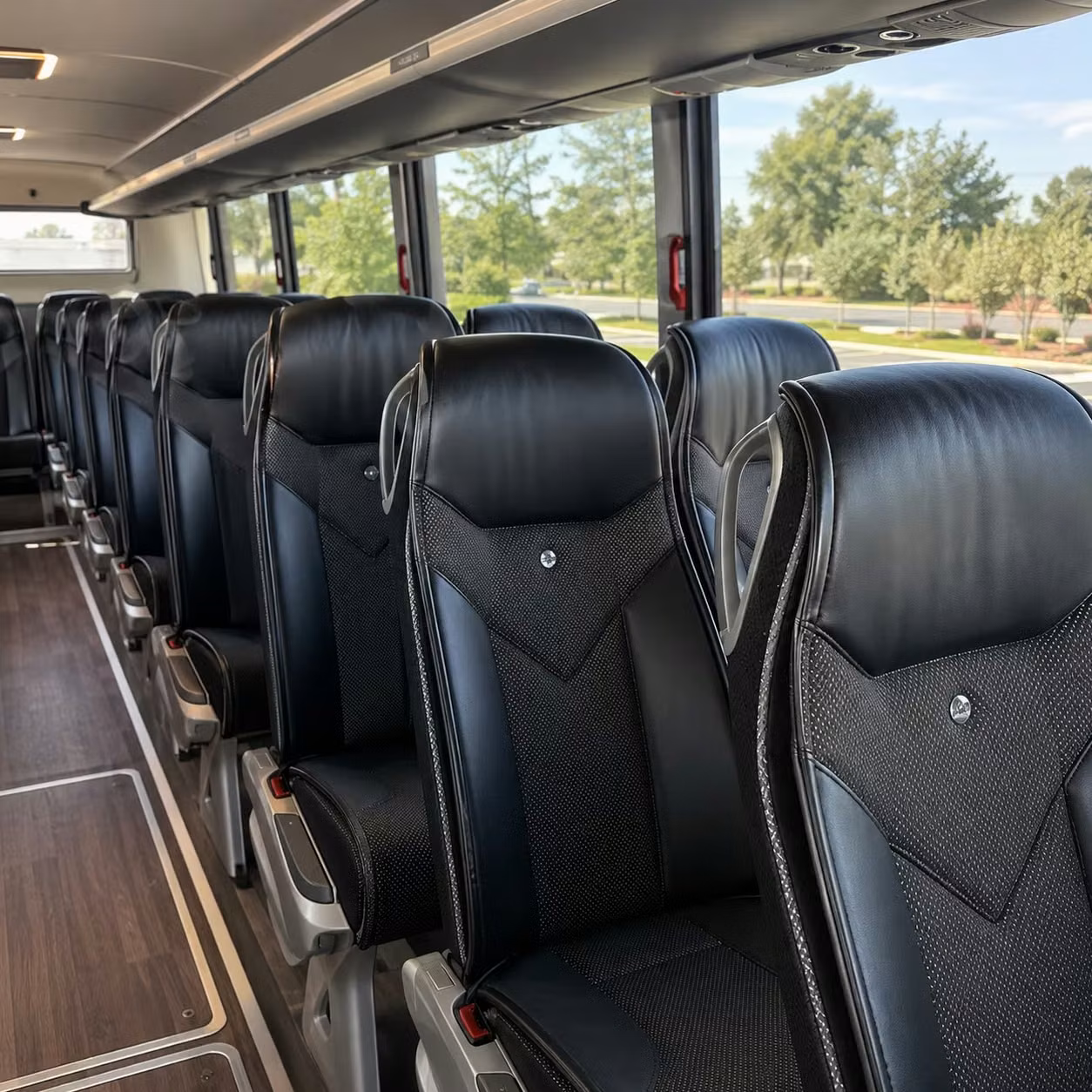 56 passenger charter bus interior
